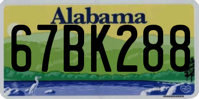 AL license plate 67BK288