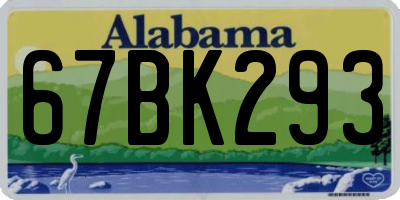 AL license plate 67BK293