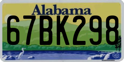 AL license plate 67BK298