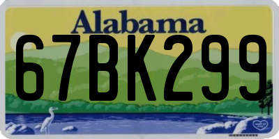 AL license plate 67BK299