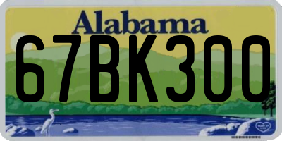 AL license plate 67BK300