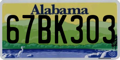 AL license plate 67BK303