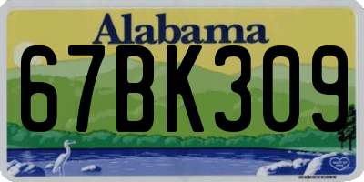 AL license plate 67BK309