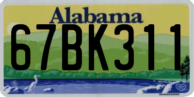 AL license plate 67BK311