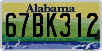 AL license plate 67BK312