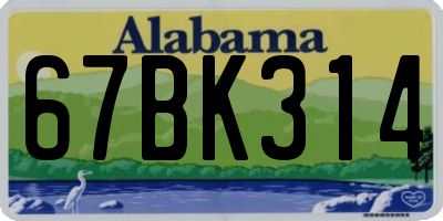 AL license plate 67BK314