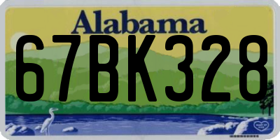 AL license plate 67BK328