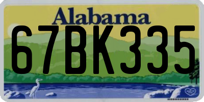 AL license plate 67BK335