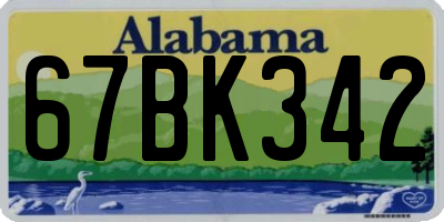 AL license plate 67BK342