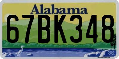 AL license plate 67BK348