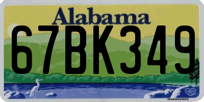 AL license plate 67BK349