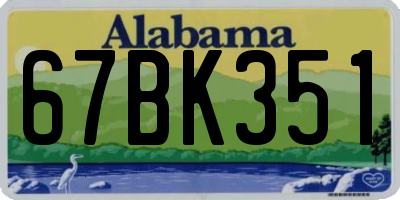 AL license plate 67BK351