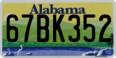 AL license plate 67BK352