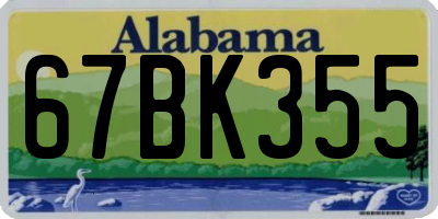 AL license plate 67BK355