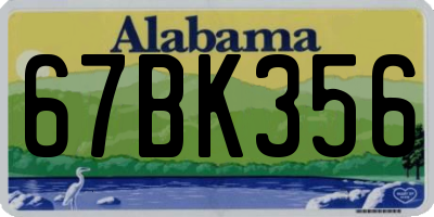 AL license plate 67BK356
