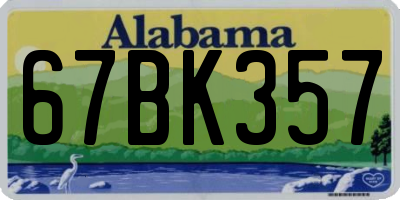 AL license plate 67BK357