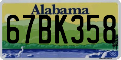 AL license plate 67BK358