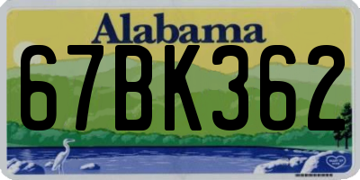 AL license plate 67BK362
