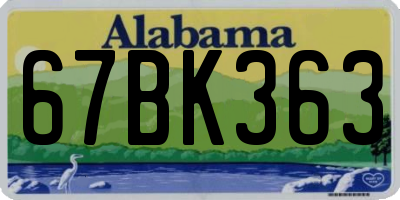 AL license plate 67BK363