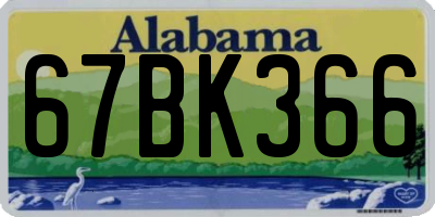 AL license plate 67BK366