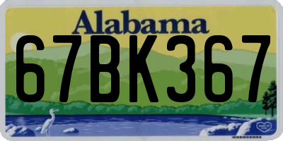 AL license plate 67BK367