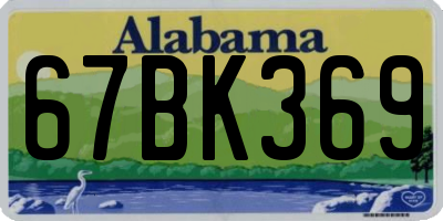 AL license plate 67BK369