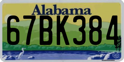 AL license plate 67BK384