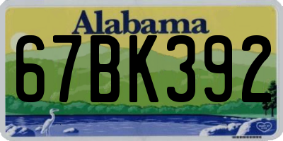 AL license plate 67BK392