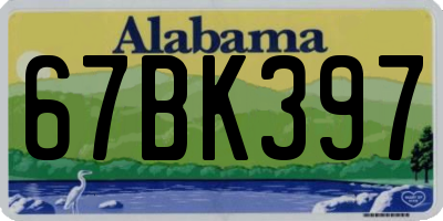 AL license plate 67BK397