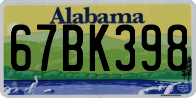 AL license plate 67BK398