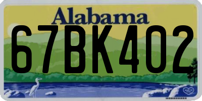AL license plate 67BK402