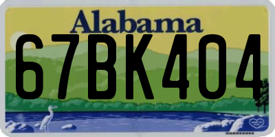 AL license plate 67BK404