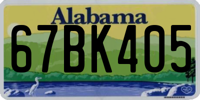 AL license plate 67BK405