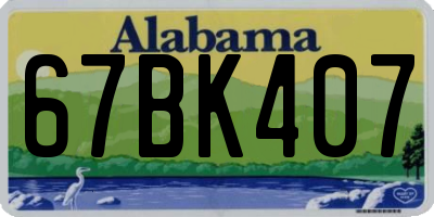 AL license plate 67BK407