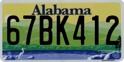 AL license plate 67BK412
