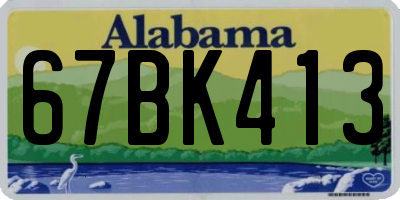 AL license plate 67BK413