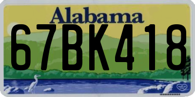 AL license plate 67BK418