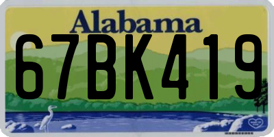 AL license plate 67BK419