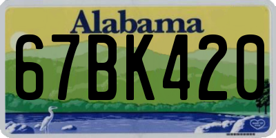 AL license plate 67BK420