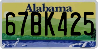 AL license plate 67BK425