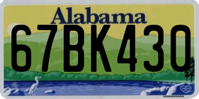 AL license plate 67BK430