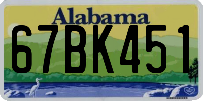 AL license plate 67BK451