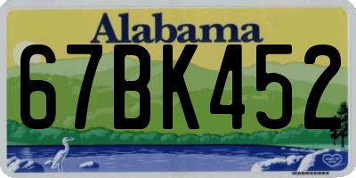 AL license plate 67BK452
