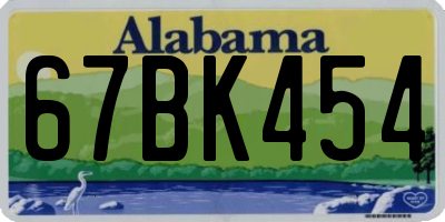 AL license plate 67BK454