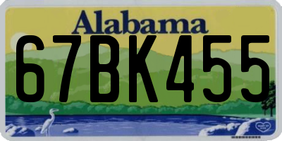 AL license plate 67BK455