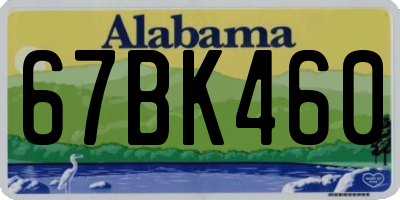 AL license plate 67BK460
