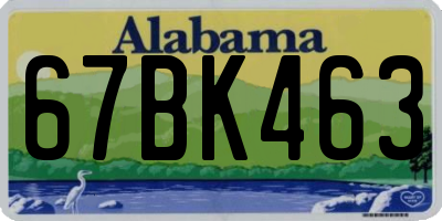 AL license plate 67BK463