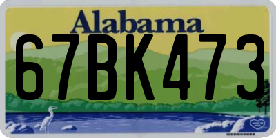 AL license plate 67BK473