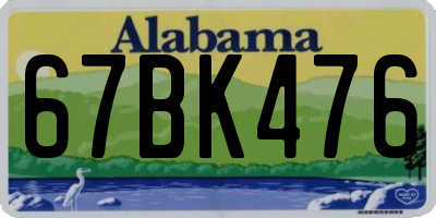 AL license plate 67BK476