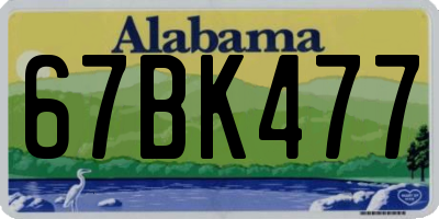 AL license plate 67BK477